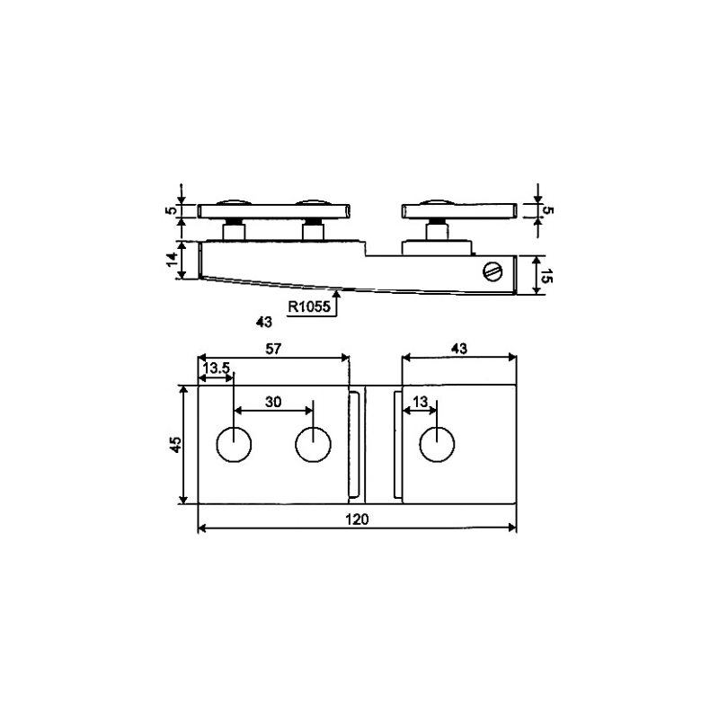 Charnières à montée automatique ESD-1004-Laiton