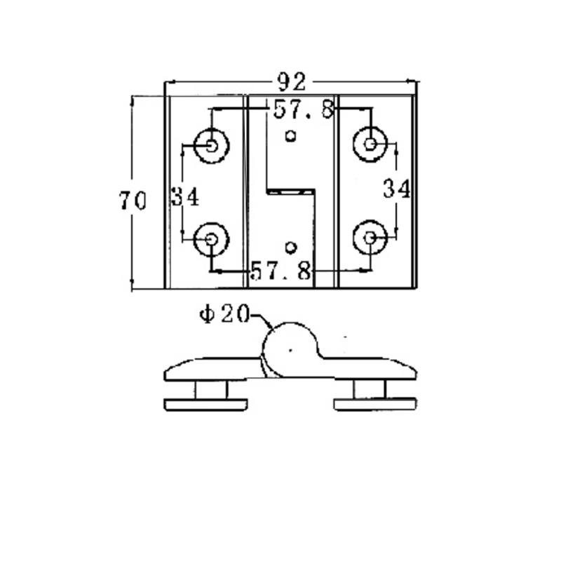 Charnières à montée automatique RSH-402L-Laiton