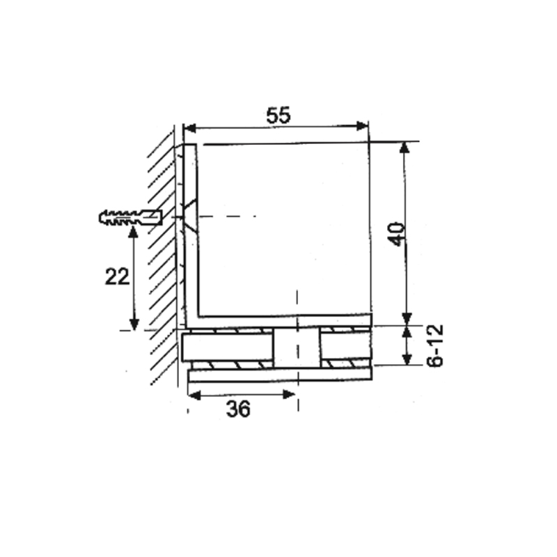 ESH-775-Charnières de porte de douche