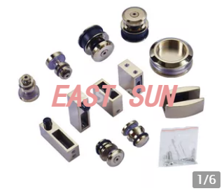 Système de porte coulissante Deluxe à 180 degrés de la série Serenity en acier inoxydable brossé