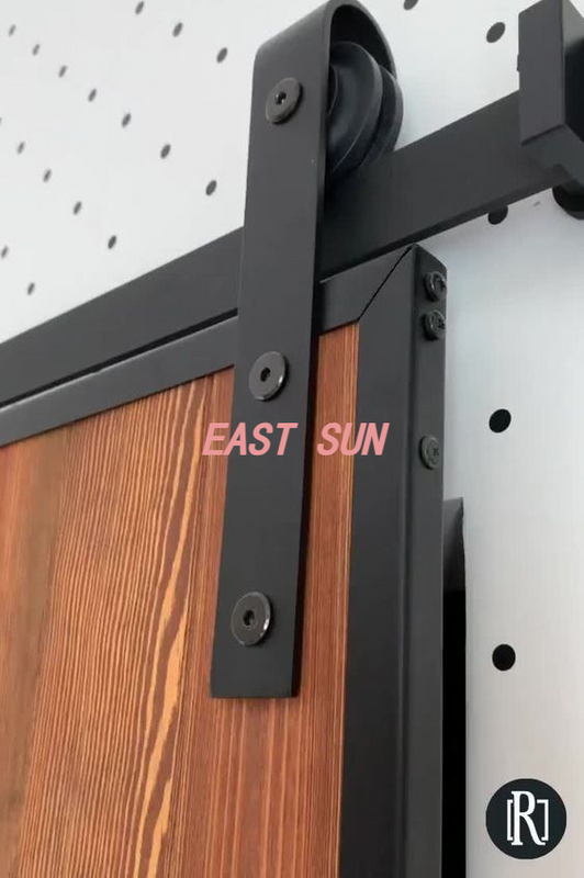 Kit de quincaillerie pour porte de grange coulissante classique en acier au carbone de type américain