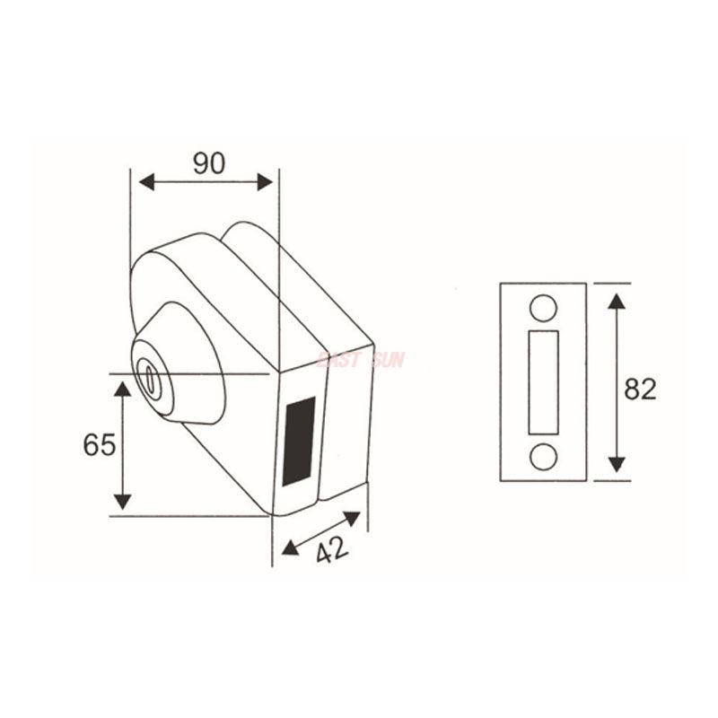 GHL-011S-Serrures de porte en verre