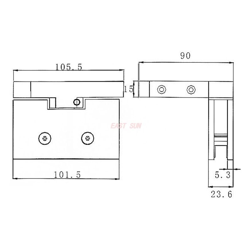 charni&egrave;res d'armoire pour portes en verre