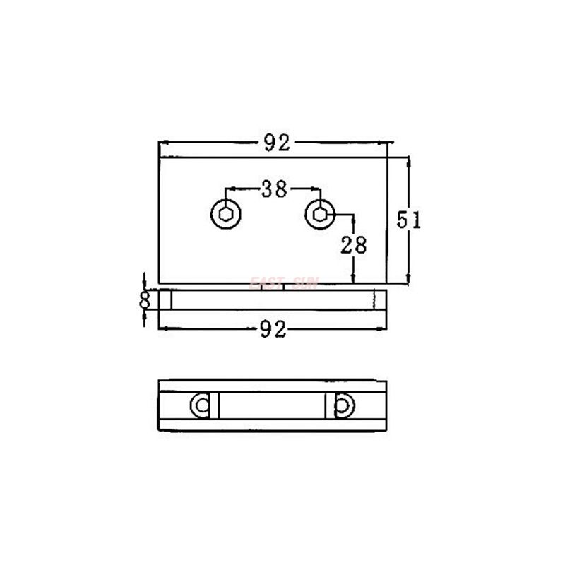 charni&egrave;re de porte en verre hydraulique