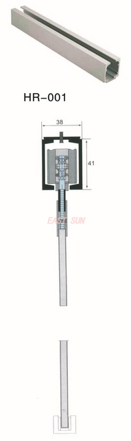 Systèmes coulissants Rail en aluminium pour porte coulissante de bureau HR-001