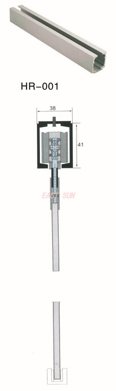 Systèmes coulissants Rail en aluminium pour porte coulissante de bureau HR-001