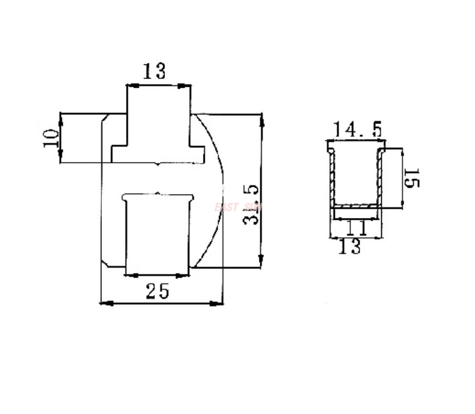 Kit de linteau de porte de douche de luxe anodisé - 144'