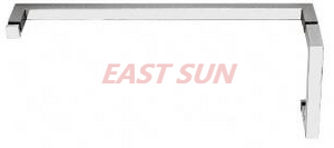 Barre porte-serviettes combinée de 6 pouces avec poignée de traction de 6 pouces, série SQ, noir mat, 24 pouces