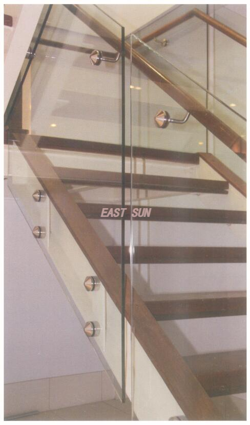 Garde-corps de fixation en verre, garde-corps en verre sans cadre pour l'extérieur et l'intérieur, entretoises en verre en acier inoxydable, offre spéciale, GBF-086