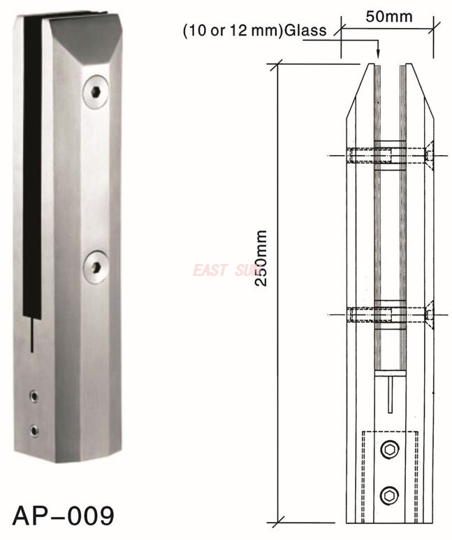 Spigot Duplex 2205 Robinet en verre réglable Canada monté au sol pour clôture de piscine AP-009