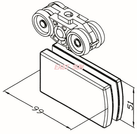 Charnière de porte pliante supérieure