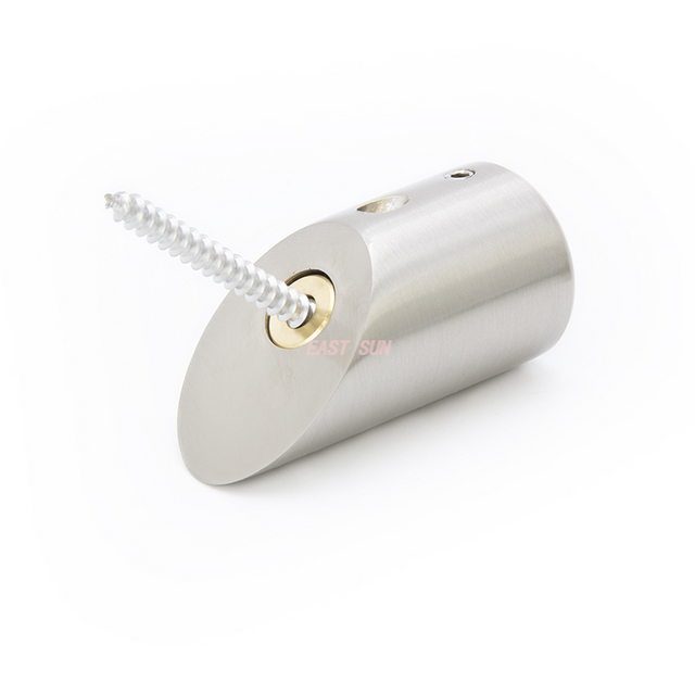 Support de montage mural en onglet à 45 degrés pour barre ronde