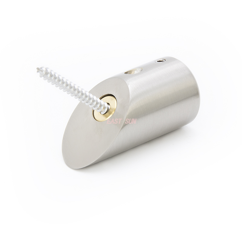 Support de montage mural en onglet à 45 degrés pour barre ronde