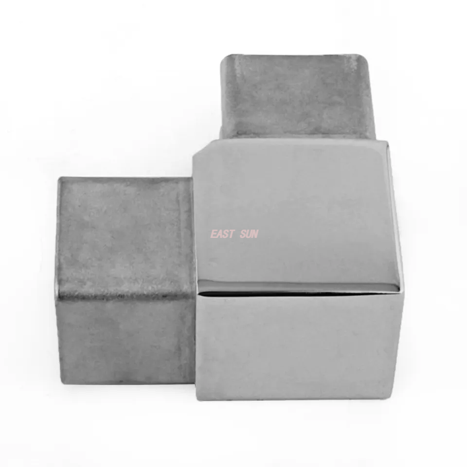 Connecteur de tuyau carré en acier inoxydable, coin de couplage de tuyau Flexible en laiton réglable miroir