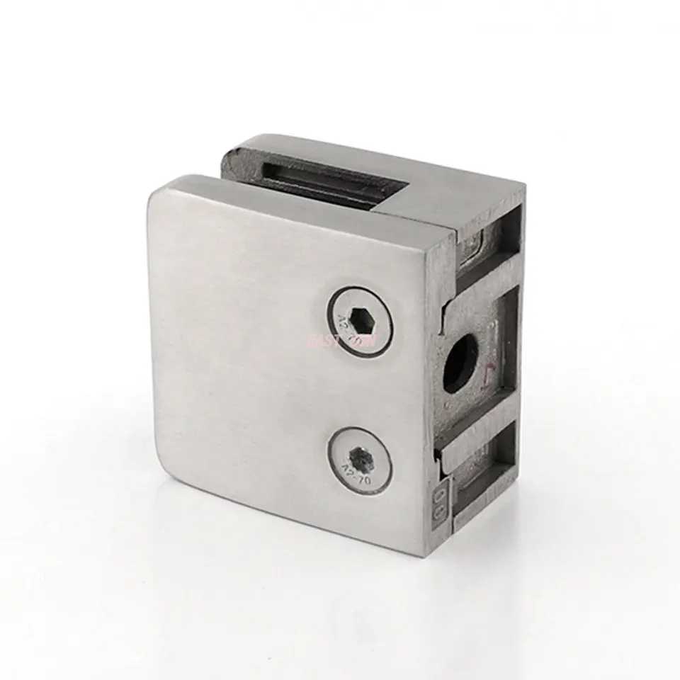 Balustrade de clôture de piscine de balcon, raccord de verre d'escalier, support de main courante 304 316, support de verre, pince de verre en acier inoxydable