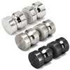 Boutons de porte de douche dos à dos de style contemporain chromés