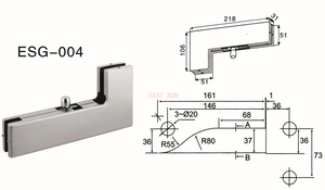 Dorma Patch Fittings Porte pivotante ESG-004