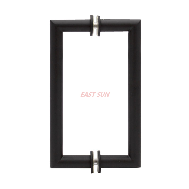 Poignée de traction dos à dos avec coin en onglet et tube rond série MT