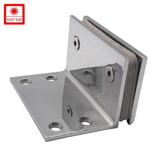 Charnière de porte de douche à plaque arrière décalée à montage mural à 90 degrés pour verre de 1/2″ à 3/8″,