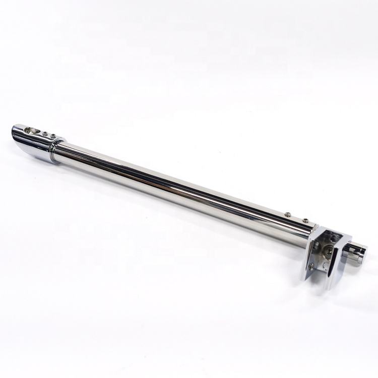 Mur de tube rond réglable à barre de support de douche en verre