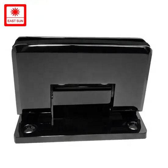 Charnière de porte de douche sans cadre mur à verre noir mat à 90 degrés pour verre 1/2″ – 3/8″