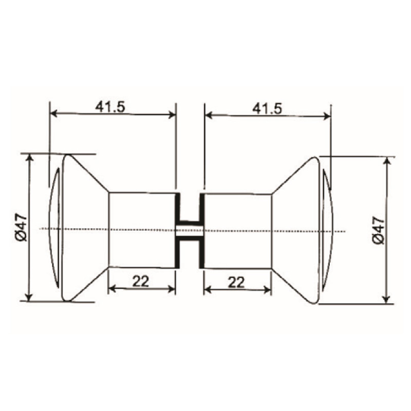 GDK-17- bouton de porte de douche