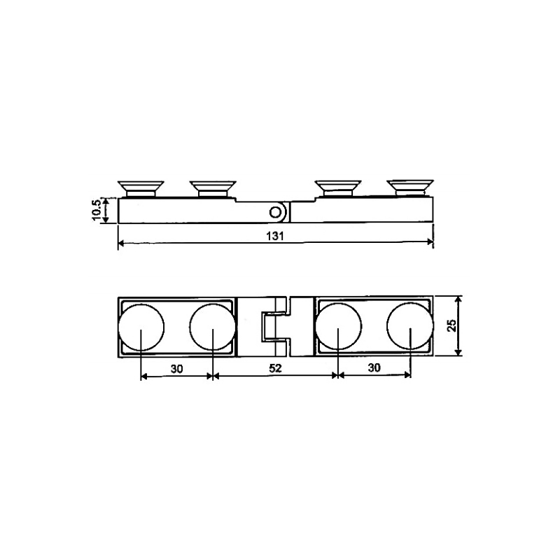 Charnières à montée automatique ESD-1005-Laiton