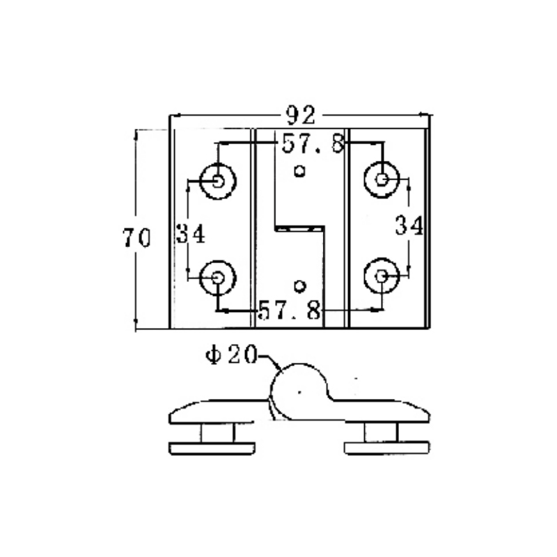 Charnières à montée automatique RSH-402R-Laiton