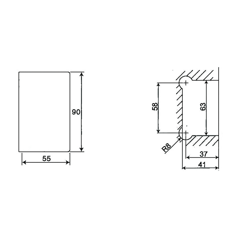 ESH-218-Charnières de porte de douche