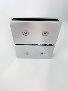 Charnière à montage verre-verre série Cardiff, chrome poli