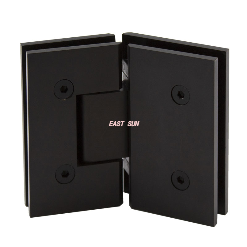 Charnière de porte de douche verre à verre doré à 135 degrés pour verre 1/2″ – 3/8″,