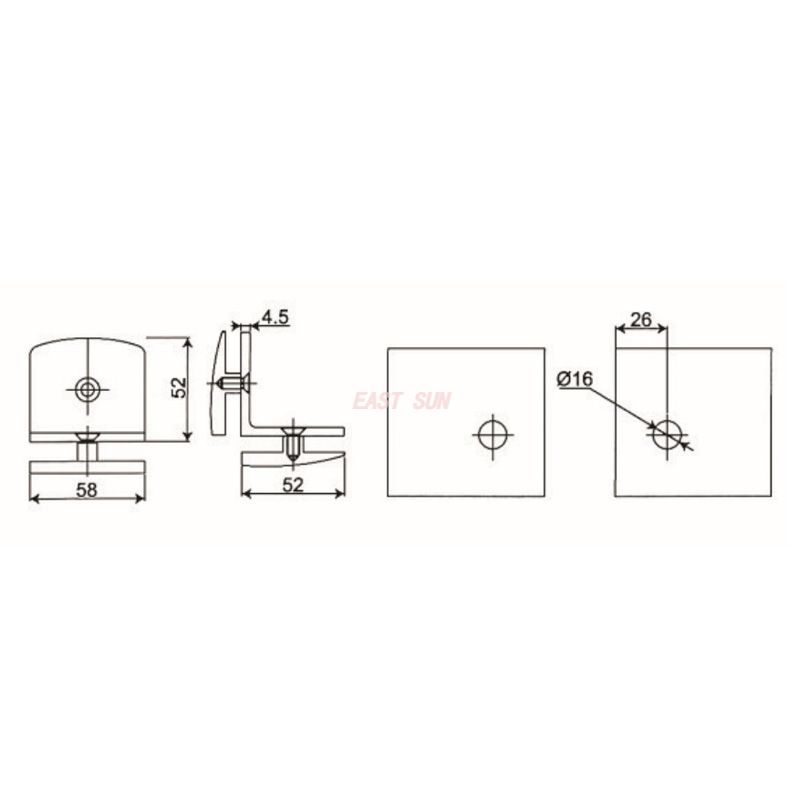 pinces &agrave; verre de base