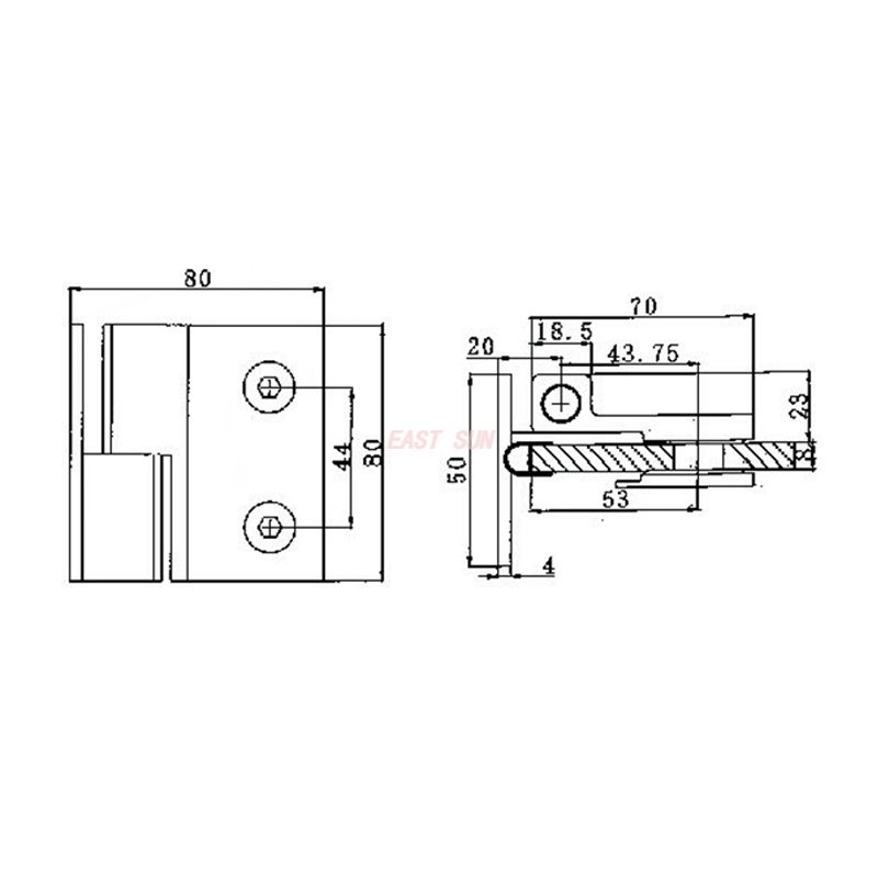 charni&egrave;re de douche