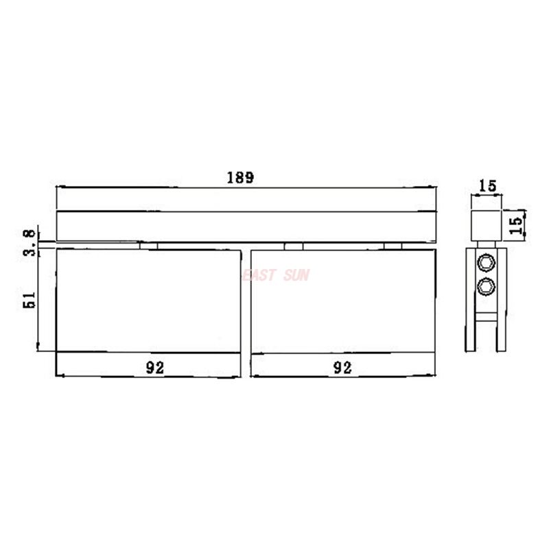 charni&egrave;res de porte en verre commerciales
