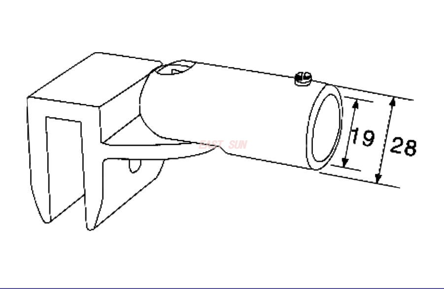 Support mobile mur à verre pour barre ronde