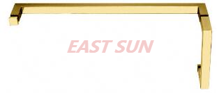 Barre porte-serviettes combinée de 6 pouces avec poignée de traction de 6 pouces, série SQ, noir mat, 24 pouces