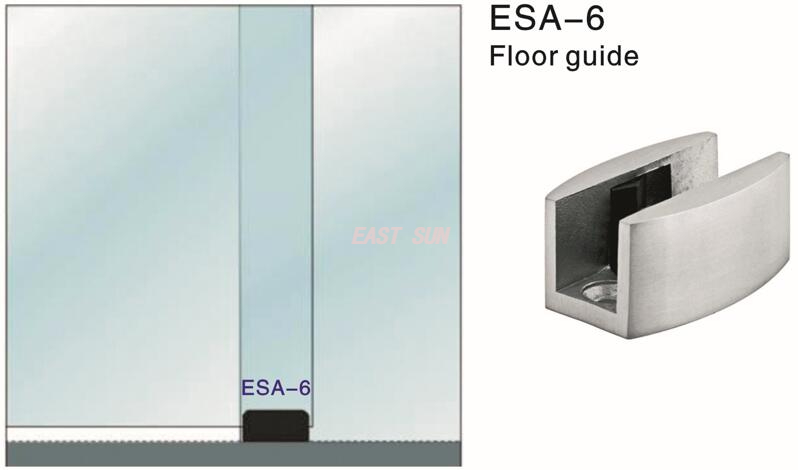 Pince à verre pour sol de porte coulissante robuste
