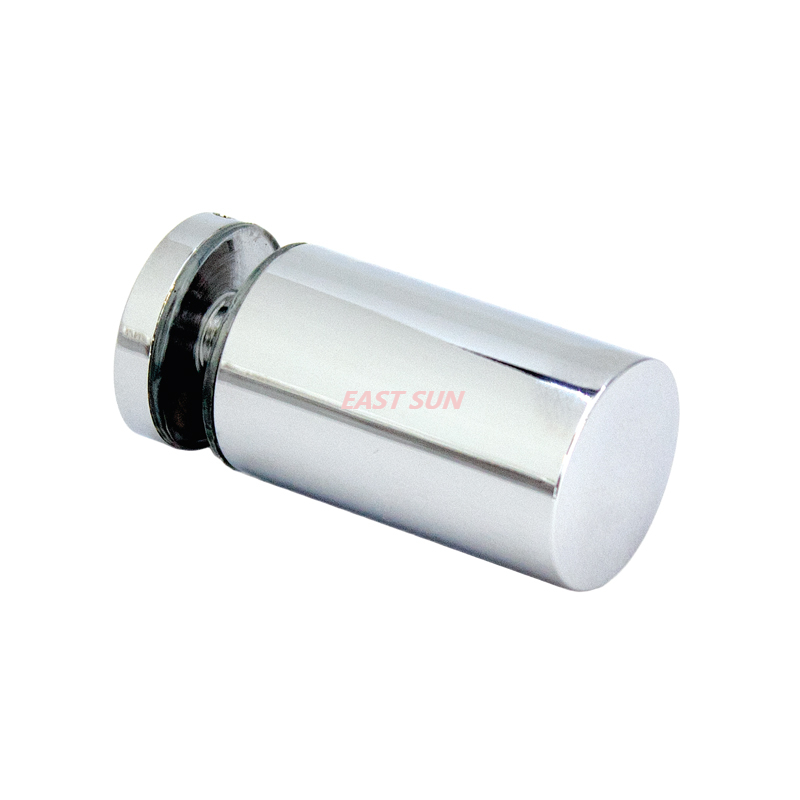 Bouton de porte de douche simple face de style cylindre en laiton poli