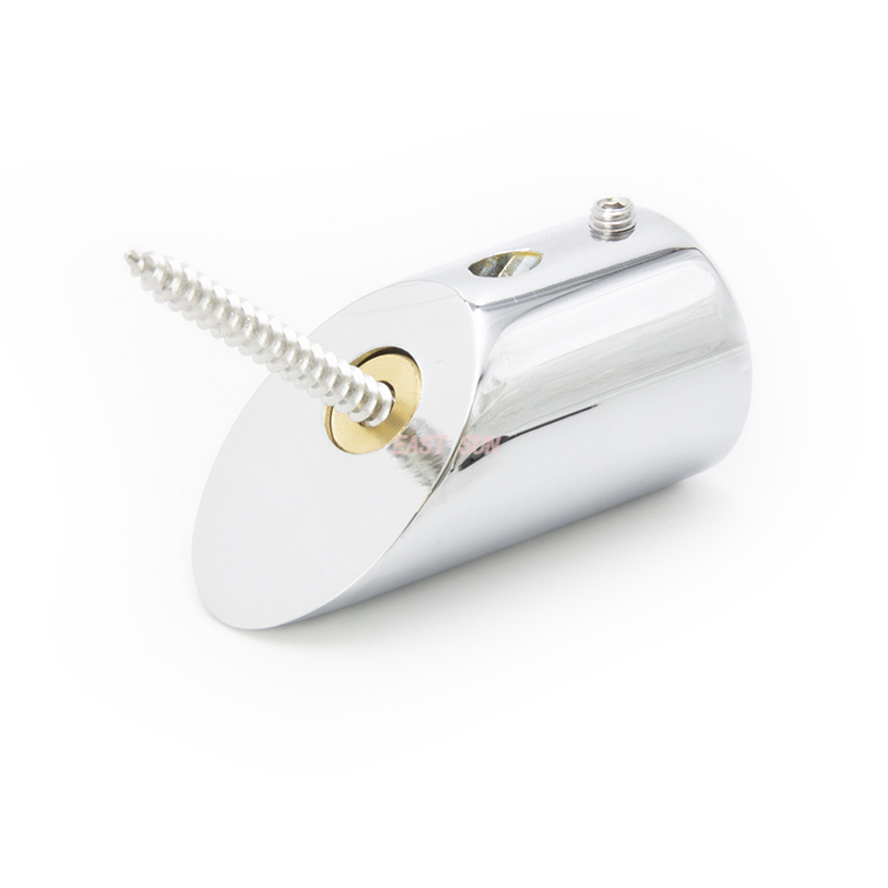 Support de montage mural en onglet à 45 degrés pour barre ronde