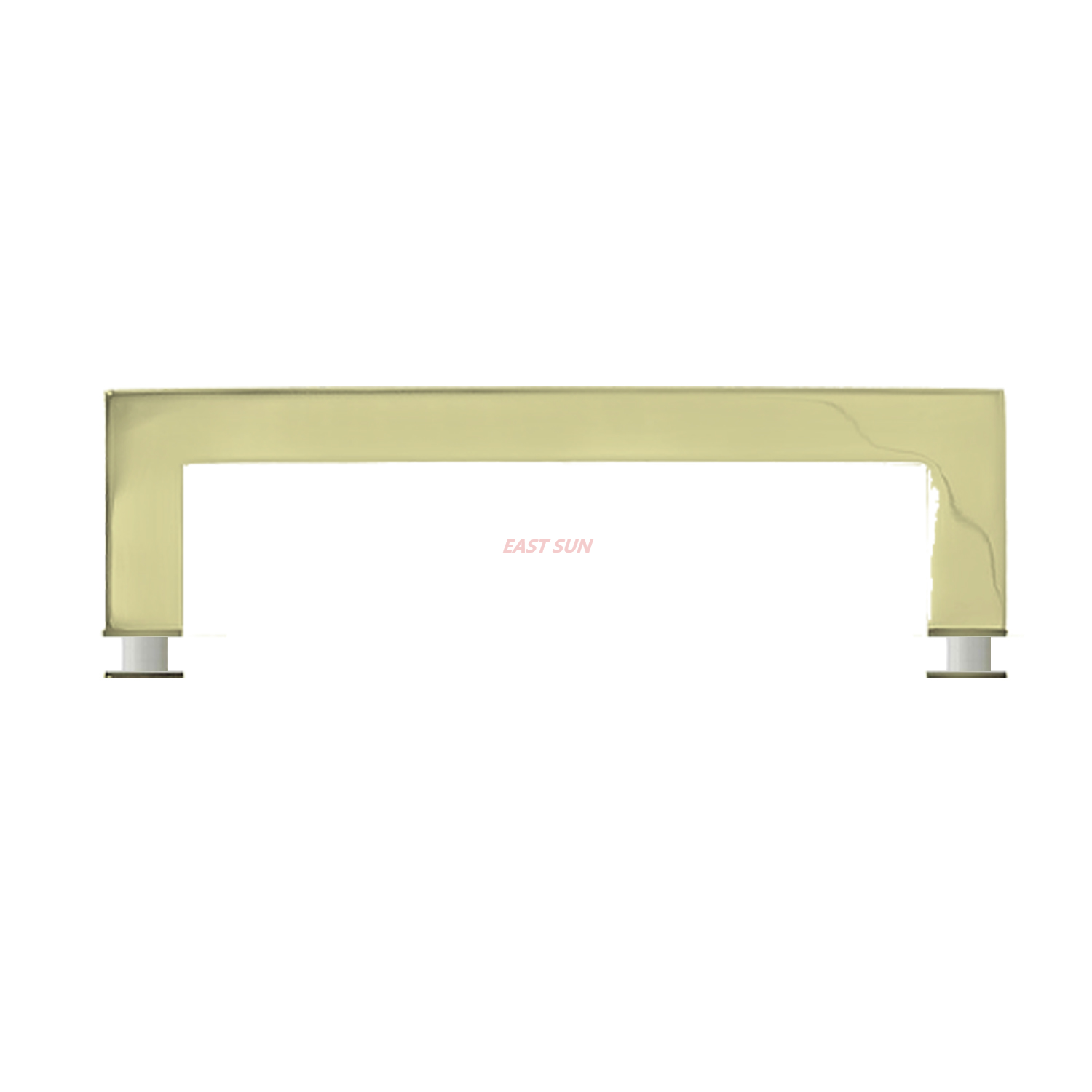 Barre d'appui carrée en onglet en acier inoxydable poli de 24 po