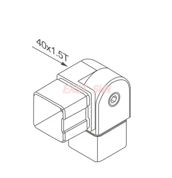 Connecteurs de garde-corps de balcon en acier inoxydable 304, moulage miroir, rond, Tube carré, connecteurs de garde-corps