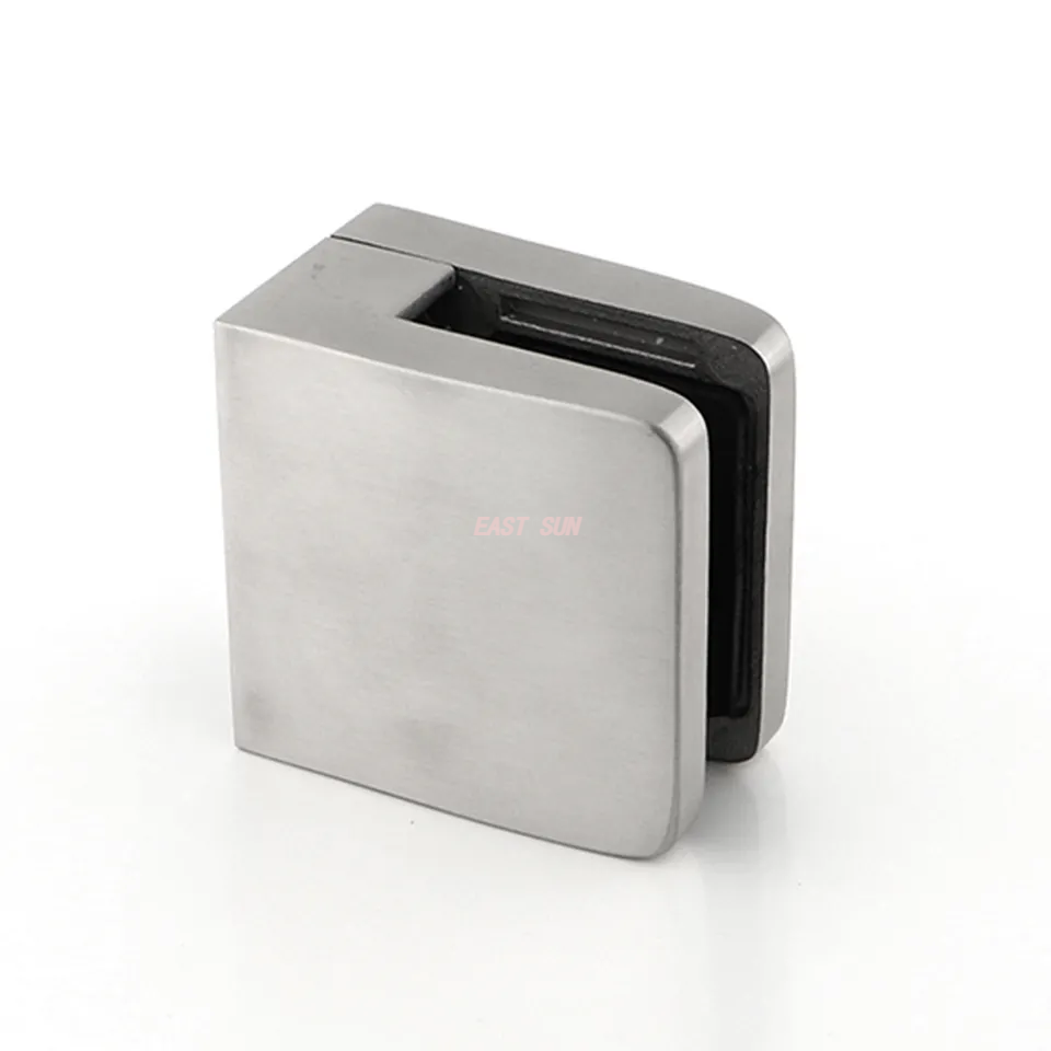 Balustrade de clôture de piscine de balcon, raccord de verre d'escalier, support de main courante 304 316, support de verre, pince de verre en acier inoxydable