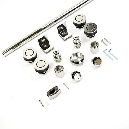 Quincaillerie de porte de salle de bain sans cadre Quincaillerie de porte de douche coulissante