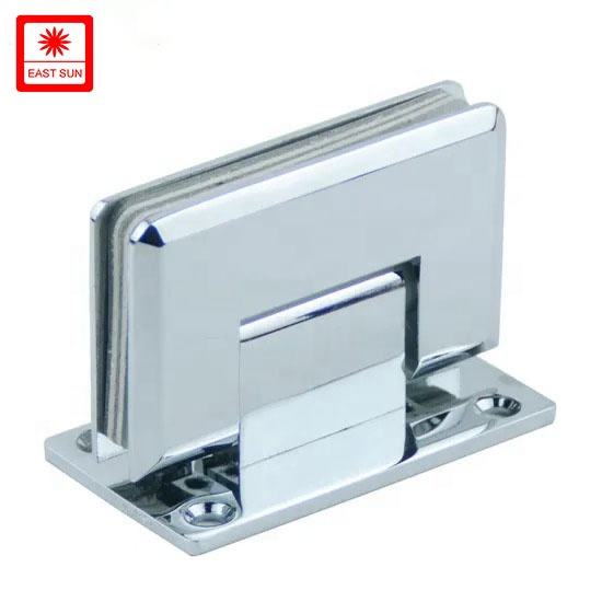 Charnière de porte de douche à plaque arrière complète à 90 degrés pour verre de 1/2″ à 3/8″,