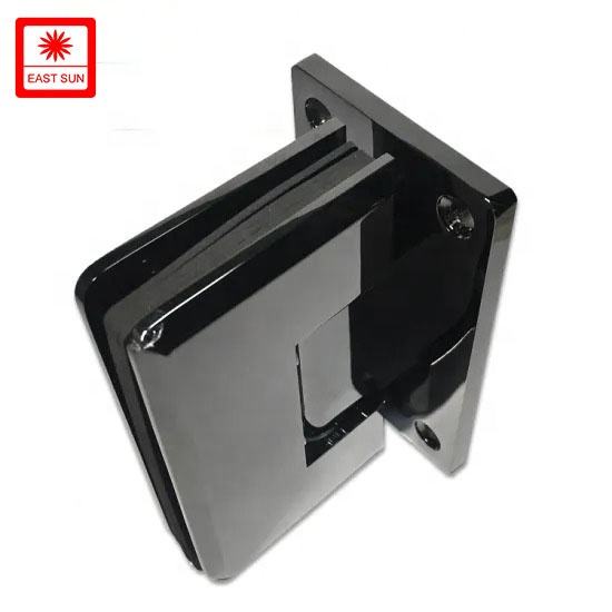 Support mural à 90 degrés pour charnière de porte de douche sans cadre, plaque arrière complète, support en verre pour verre de 1/2″ à 3/8″