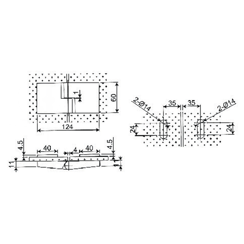 Charnières à montée automatique RSH-102-L-Laiton