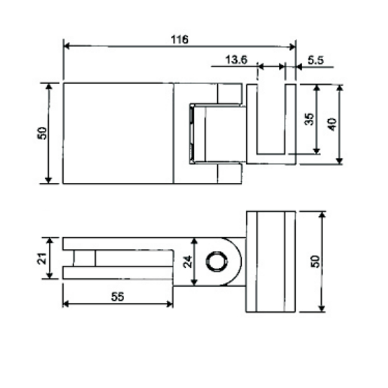 OPR-101-Charnières de porte de douche